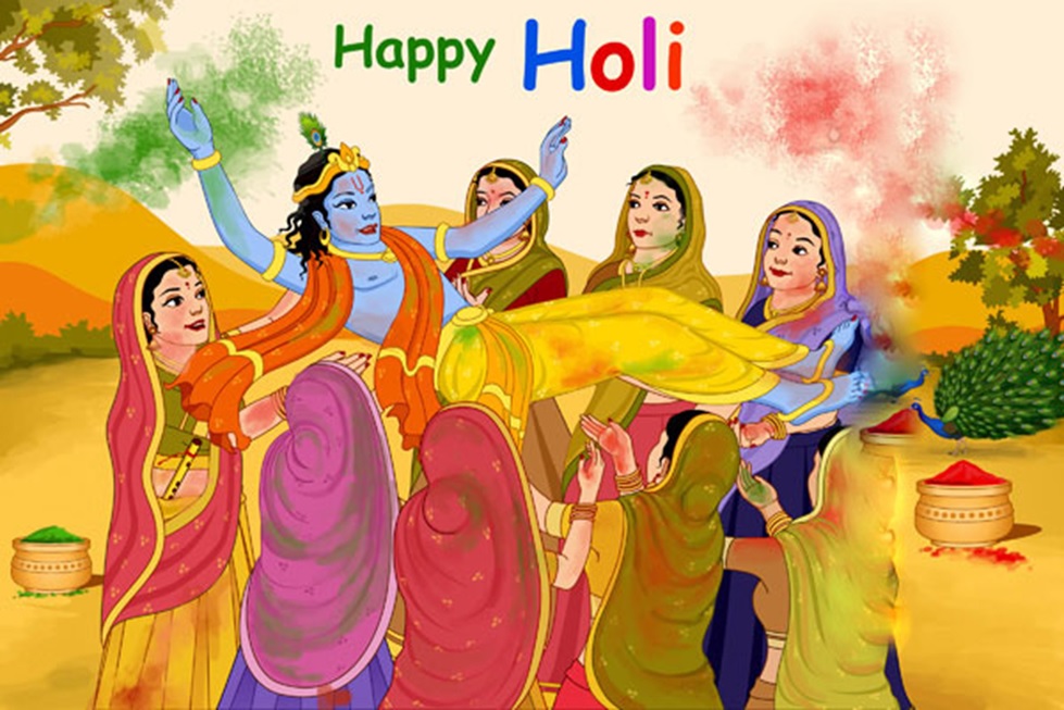 Happy Holi 2017: Radha Krishna Photos 3D Images HD Wallpapers Free Download  With Quotes Cover Pics