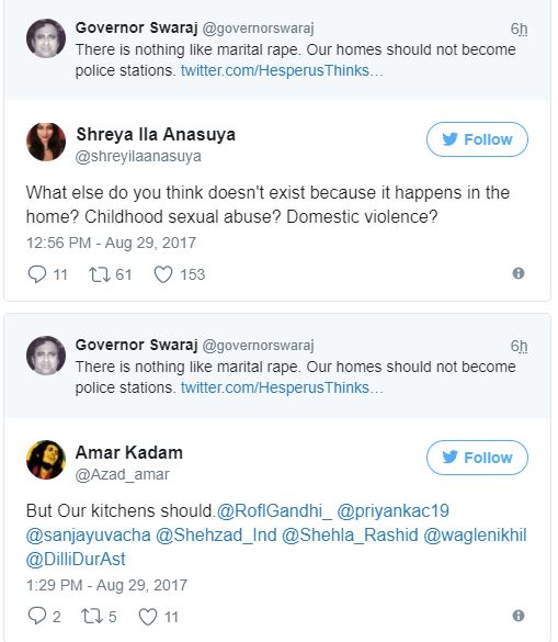 Sushma Swaraj S Husband Swaraj Kaushal Tweets On Marital Rape And Faces Brutal Backlash On Twitter Where @sanjayuvacha is being talked about on twitter around the world. allindiaroundup