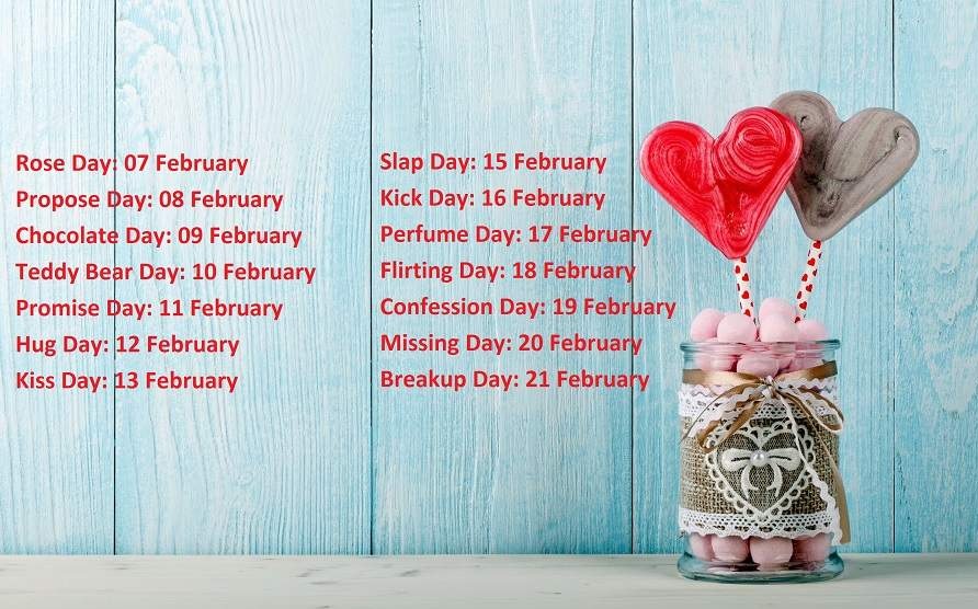 Valentine Week List Feb 2019: Complete List Of Valentine Week (7 Feb – 21 Feb) Days Names Schedule