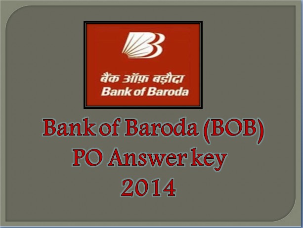 Bank of Baroda (BOB) PO Answer key