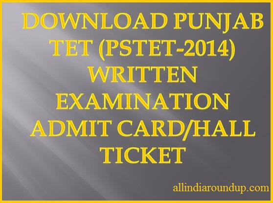 PSTET Admit card