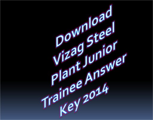 vizag steel power plant junior trainee answer key