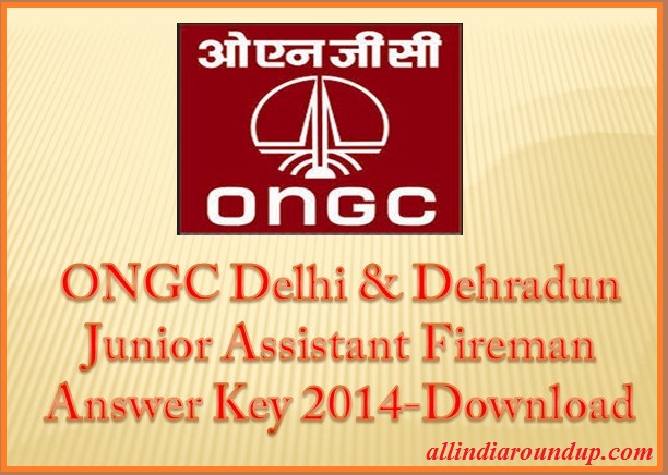 ONGC junior assistant Fireman answer key