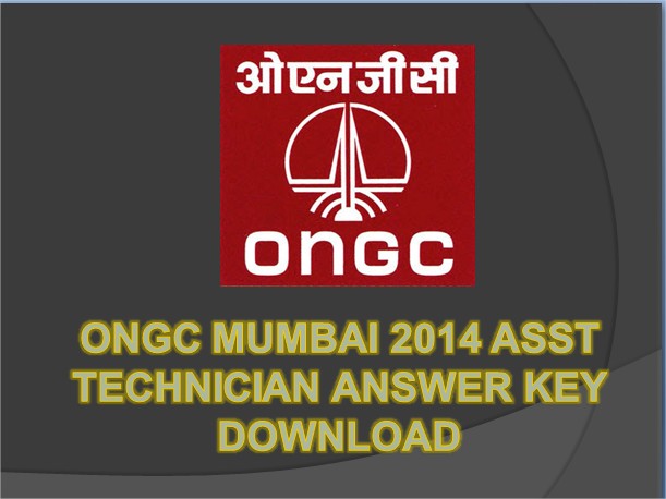 Ongc Asst Technical exam answer key