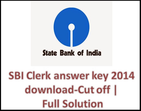 SBI Clerk answer key 2014 