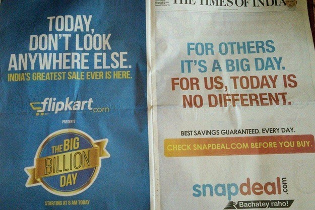 Snapdeal trolls flipkart