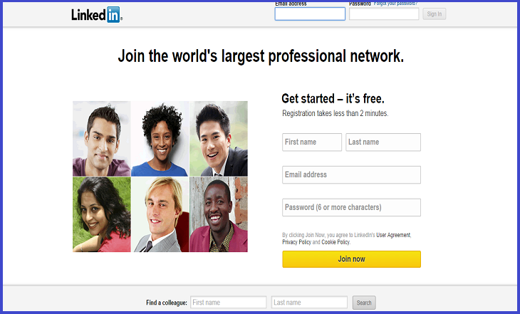 log in with linkedin