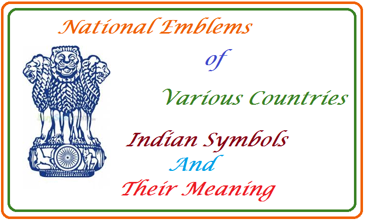 List of National Emblems of Various 
