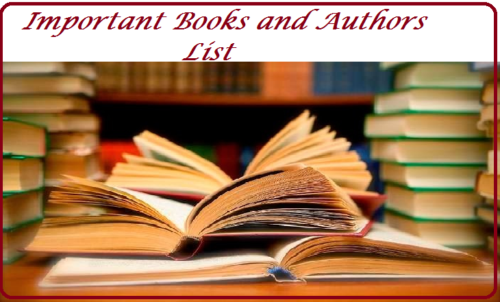  Recent List of Important Books and Authors
