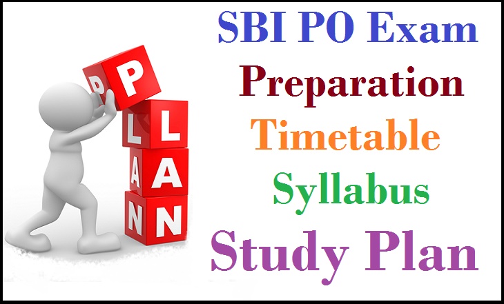 SBI PO Exam Preparation Timetable - Syllabus and Study Plan