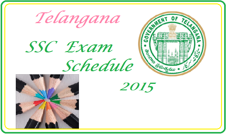 Telangana SSC 10th Class Time Table / Exam Schedule 2015 