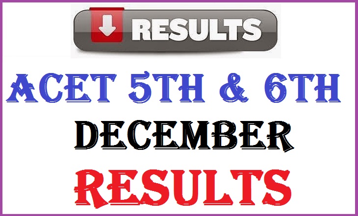 Actuarial Common Entrance Test (ACET) 5th & 6th December Results 