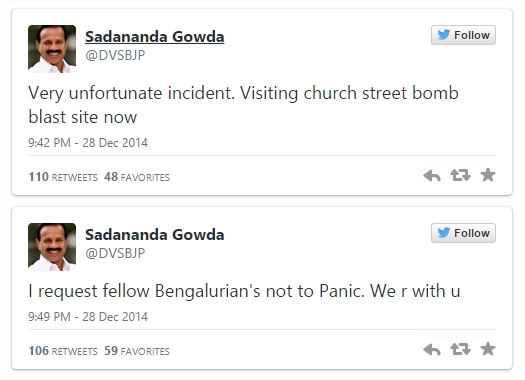 Bengaluru Blast Kills One, Injures Three at Busy Street in Bengaluru