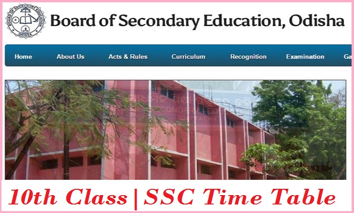 Board Of Secondary Education-odisha ssc 10th class timetable 2015