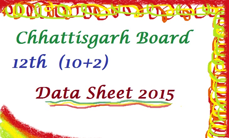 CGBSE 12th Time Table 2015 | Chhattisgarh Board 12th Data Sheet 