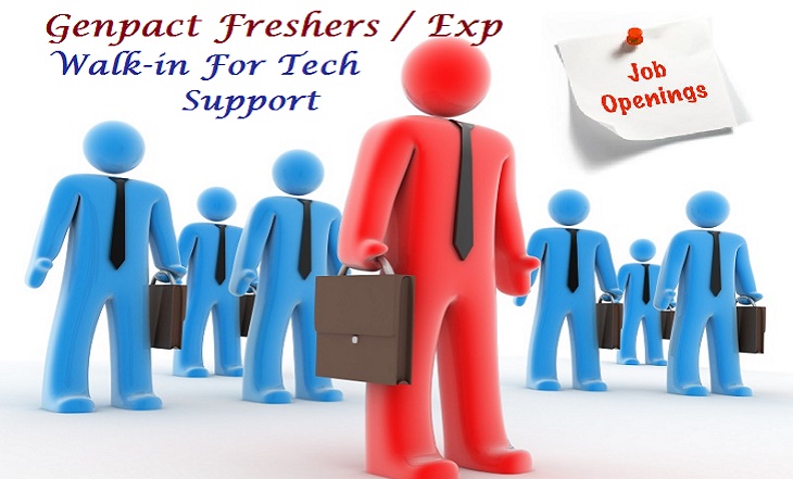 Genpact Freshers Exp Walk-in For Tech Support in Delhi Gurgaon