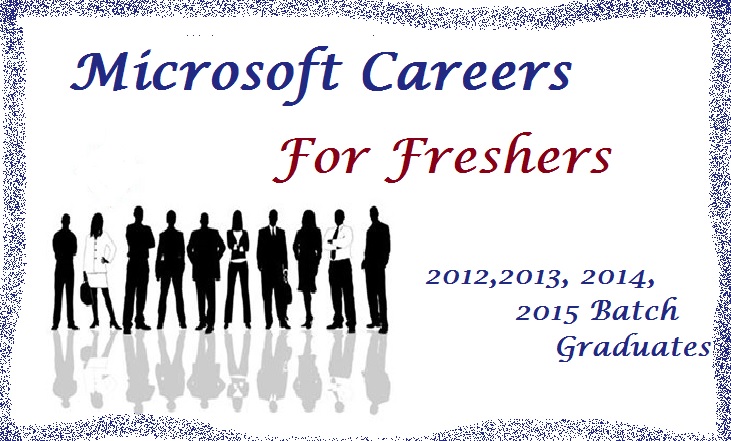 Microsoft Registration Link for Freshers 2012, 2013, 2014, 2015 Batch Graduates