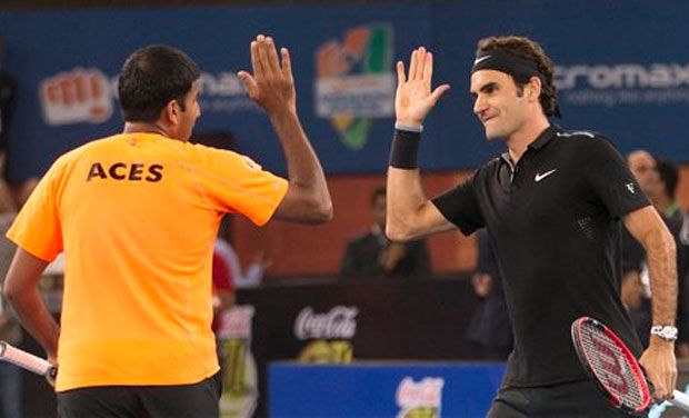Ace Tennis Player Roger Federer Dances in India After Victory in the IPTL