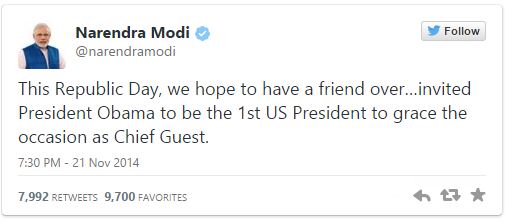 NAMO invitation Tweet