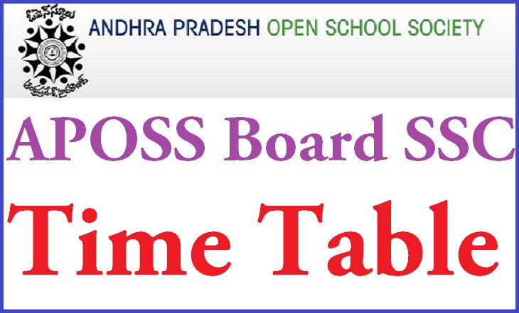 APOSS Board SSC Time Table 2015