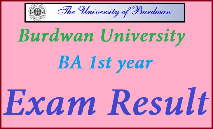 The University of Burdwan BA 1st year results