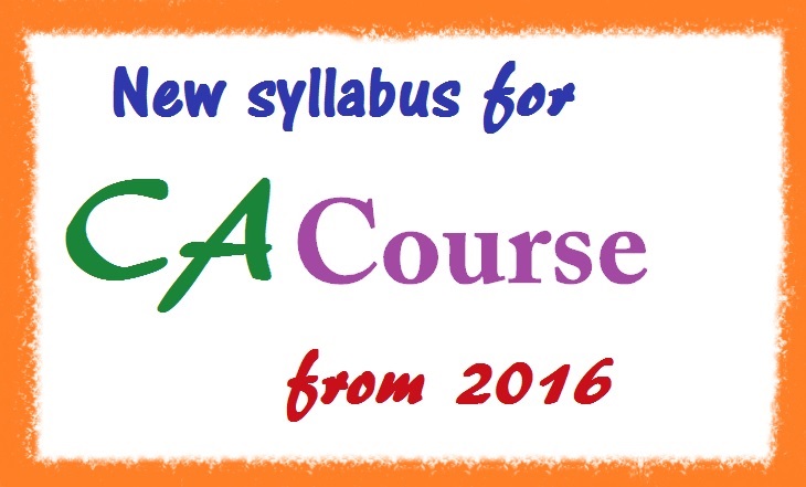 New syllabi for CA course from 2016