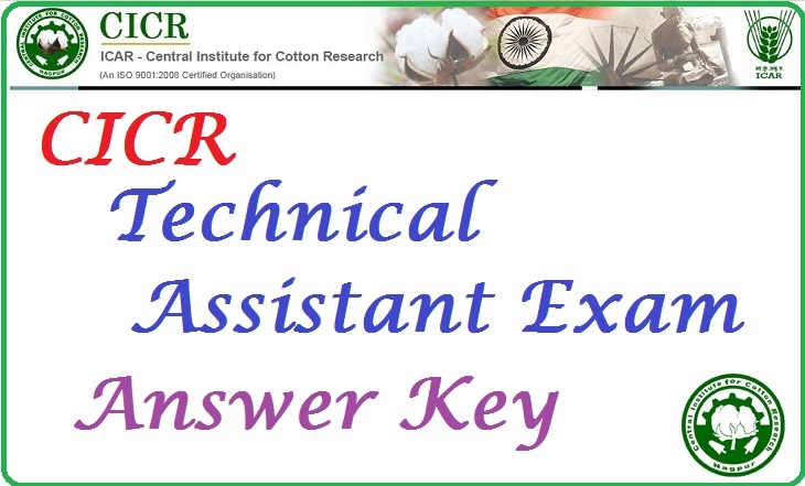 CICR Technical Assistant Exam 2015 Answer Key