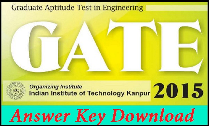 GATE 2015 Exam Answer Key, Download 