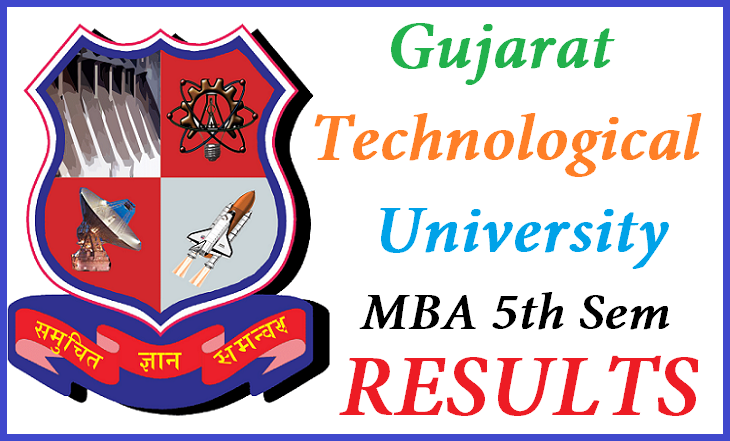 Gujarat Technological University MBA 5th Semester Results 2014