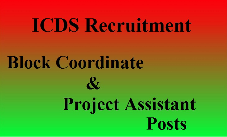 ICDS Recruitment 2015 for 1029 Block Coordinate & Project Assistant Posts 