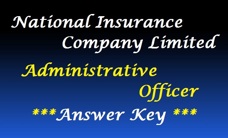 NICL Administrative Officer (AO) Answer Key