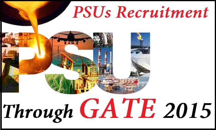 PSUs Recruitment through GATE 2015 