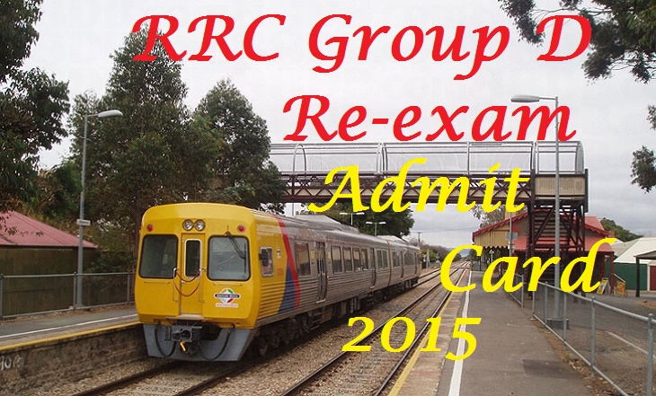 RRC Kolkata Group D Re-exam Admit Card 2015