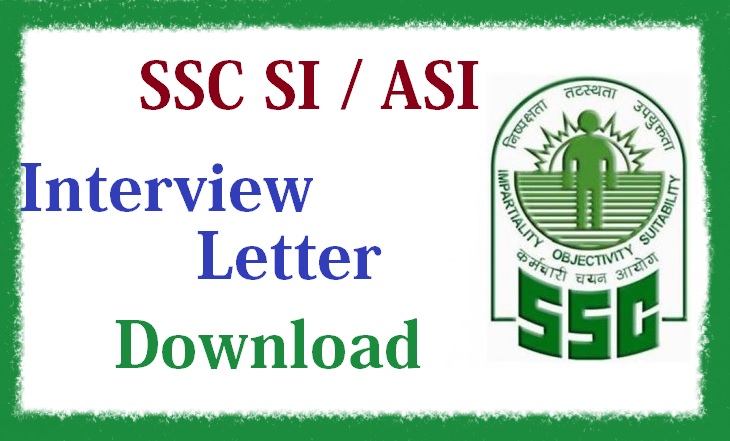 SSC SI / ASI Delhi Police Interview Letter 2014-15