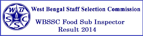 WBSSC Food Sub-Inspector Results 