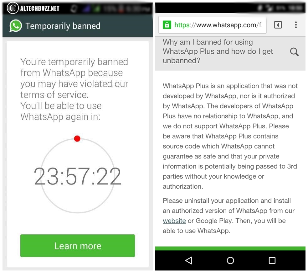 [Resolved] Banned from WhatsApp Temporarily for Using WhatsApp Plus