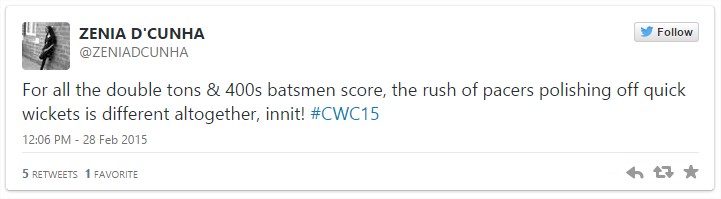 Australia Vs New Zealand Twitter Tweets and Reactions Eden Park, Auckland, ICC Cricket World Cup 2015