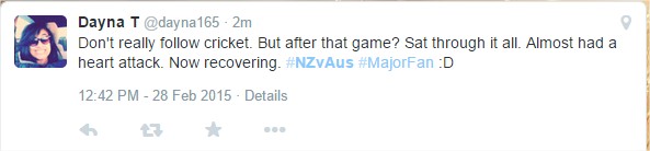 Australia Vs New Zealand Twitter Tweets and Reactions Eden Park, Auckland, ICC Cricket World Cup 2015