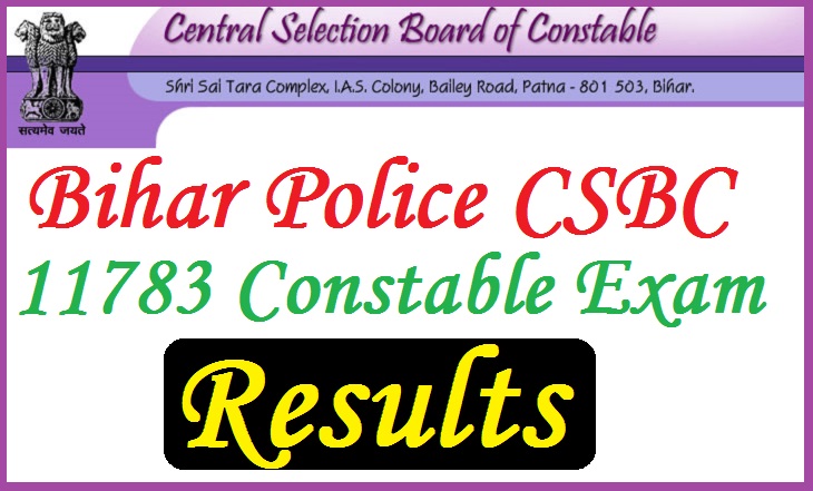 Bihar Police 11783 Constable Exam Result 2014 Declared
