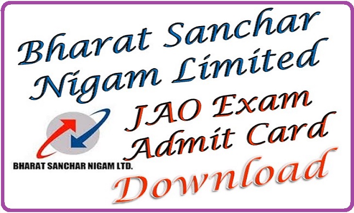 BSNL JAO Exam Admit Card 2015