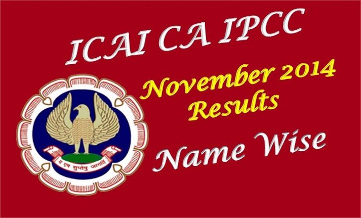 ICAI CA IPCC November 2014 Results Name Wise
