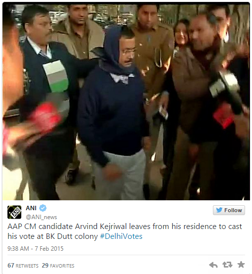 Delhi Polls Live: Arvind Kejriwal, Sonia Gandhi arrive to cast their vote