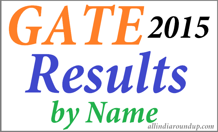 gate 2015 Results by name