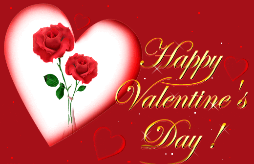 Happy Valentines Day Gif Images with roses free download