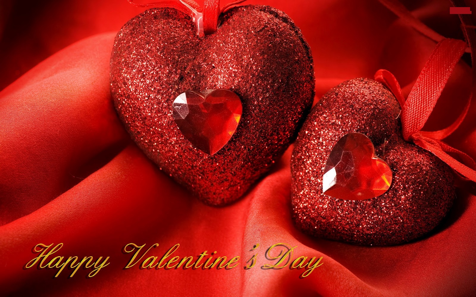 Happy Valentines Day Pictures with red hearts for free download