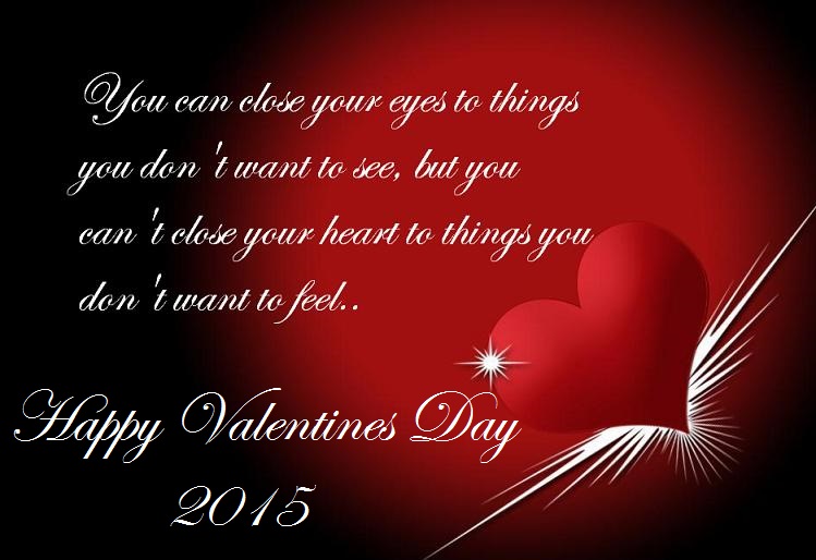 happy Valentines Day 2015 image with quote and heart symbol