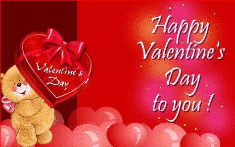 Happy Valentines Day to you image with teddy