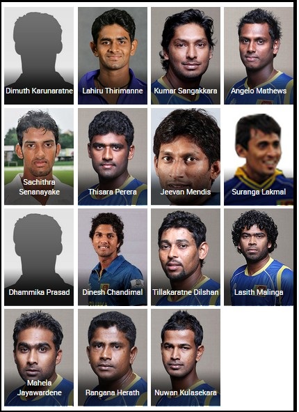 ICC Cricket World Cup 2015 Sri Lanka Squads