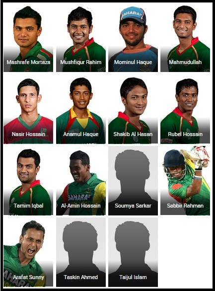 ICC Cricket World Cup 2015 Bangladesh Squads & Players