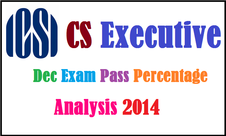 ICSI CS Executive Dec Exam Pass Percentage Analysis 2014 